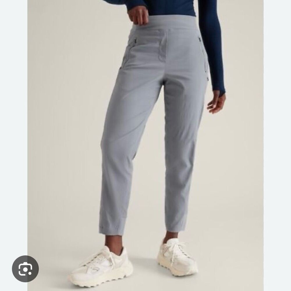 Athleta Trekki North high rise joggers pants Sz 0‎ coastline blue